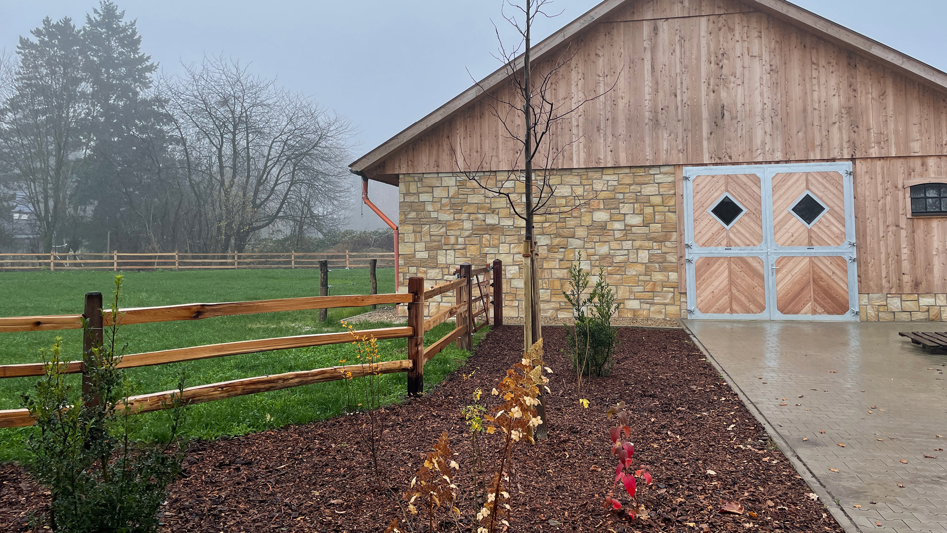 Split Rail Fence aus Zedernholz